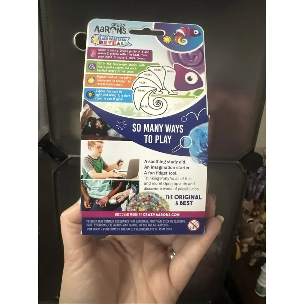 Aaron’s Crazy BFF Thinking Putty 2.1oz Sensory Putty Rainbow Reveal New